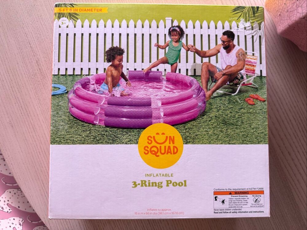 Target Sun Squad 3 tier ring hot pink girls kids kiddie pool outdoor summer acti